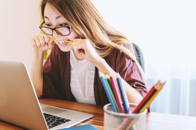marketing specialist working on a laptop