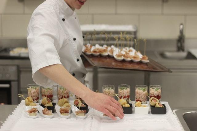 cook working in kitchen