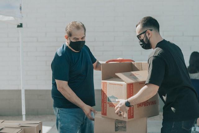picker working in warehouse