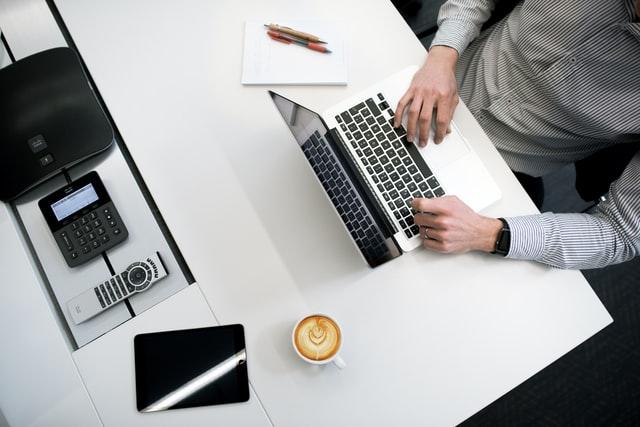 accounts payable working on a laptop