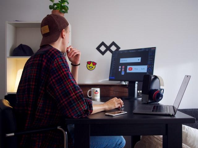 Designer working on a computer