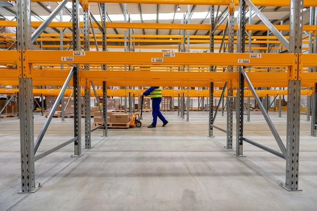 material handler working in a plant