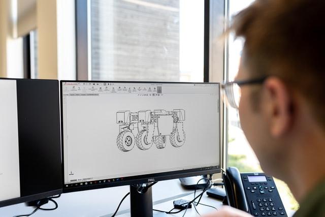 automation engineer working on computer