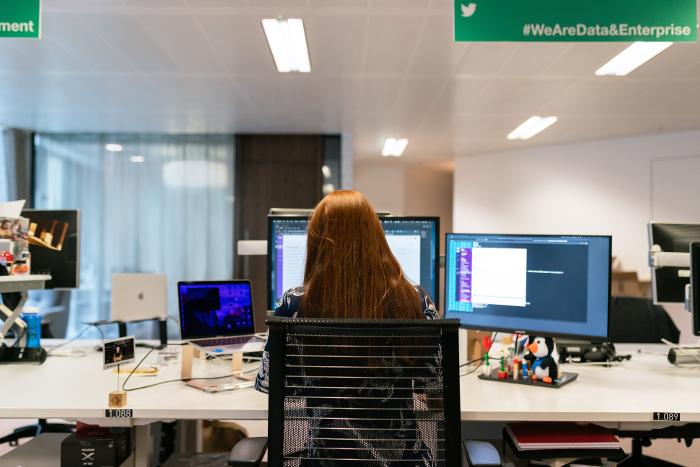 software engineer working on a computer